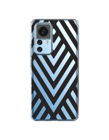 Coque Xiaomi 12T/12T Pro Geometric Azteque Noir Transparente - Dricia Do