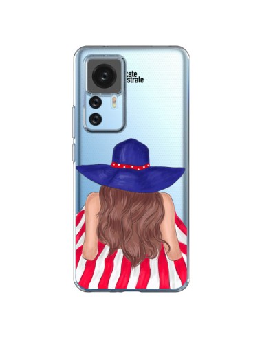 Coque Xiaomi 12T/12T Pro Beah Girl Fille Plage Transparente - kateillustrate