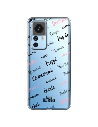 Coque Xiaomi 12T/12T Pro Ballerina Ballerine Mots Transparente - kateillustrate