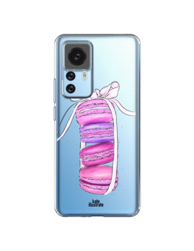 Coque Xiaomi 12T/12T Pro Macarons Pink Purple Rose Violet Transparente - kateillustrate