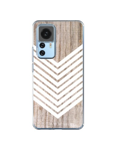 Coque Xiaomi 12T/12T Pro Tribal Aztèque Bois Wood Flèche Blanc - Laetitia