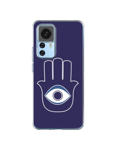 Coque Xiaomi 12T/12T Pro Main de Fatma Oeil Bleu - Laetitia