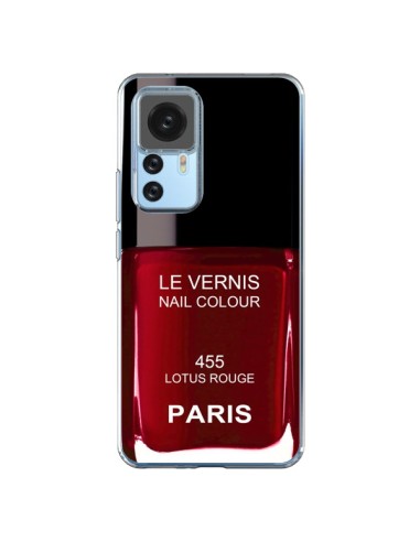 Coque Xiaomi 12T/12T Pro Vernis Paris Lotus Rouge - Laetitia