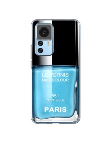 Coque Xiaomi 12T/12T Pro Vernis Paris Coco Blue Bleu - Laetitia