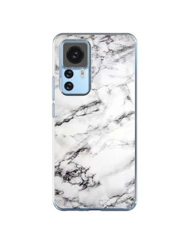 Coque Xiaomi 12T/12T Pro Marbre Marble Blanc White - Laetitia