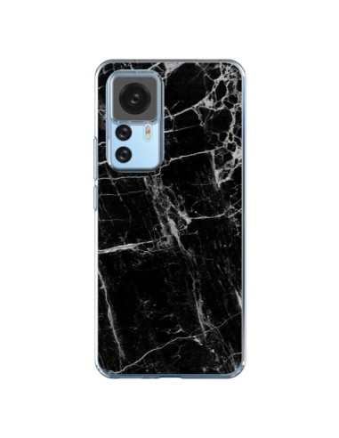 Coque Xiaomi 12T/12T Pro Marbre Marble Noir Black - Laetitia