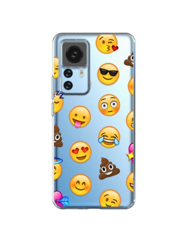 Coque Xiaomi 12T/12T Pro Emoticone Emoji Transparente - Laetitia