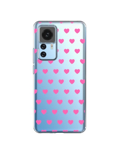 Coque Xiaomi 12T/12T Pro Coeur Heart Love Amour Rose Transparente - Laetitia