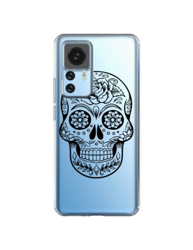 Coque Xiaomi 12T/12T Pro Tête de Mort Mexicaine Noir Transparente - Laetitia