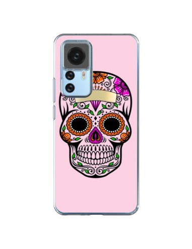 Coque Xiaomi 12T/12T Pro Tête de Mort Mexicaine Rose Multicolore - Laetitia