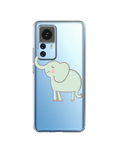 Coque Xiaomi 12T/12T Pro Elephant Elefant Animal Coeur Love  Transparente - Petit Griffin