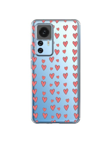 Coque Xiaomi 12T/12T Pro Coeurs Heart Love Amour Rouge Transparente - Petit Griffin