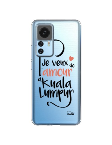 Coque Xiaomi 12T/12T Pro Je veux de l'amour à Kuala Lumpur Transparente - Lolo Santo