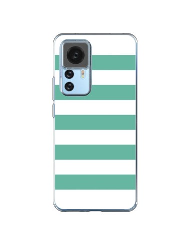 Coque Xiaomi 12T/12T Pro Bandes Mint Vert - Mary Nesrala