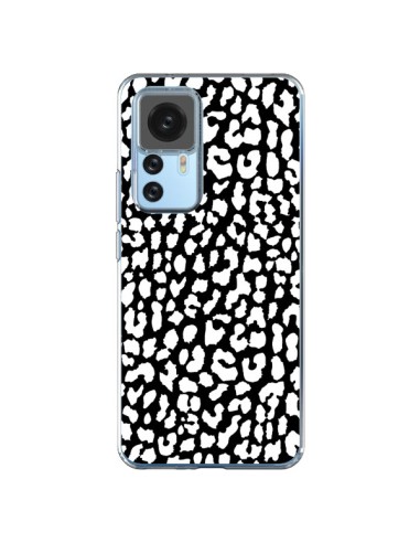 Coque Xiaomi 12T/12T Pro Leopard Noir et Blanc - Mary Nesrala