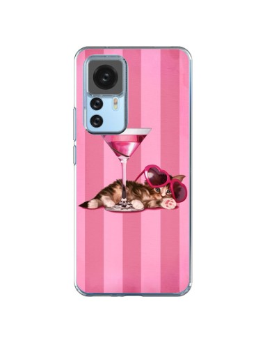 Coque Xiaomi 12T/12T Pro Chaton Chat Kitten Cocktail Lunettes Coeur - Maryline Cazenave