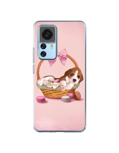 Coque Xiaomi 12T/12T Pro Chien Dog Panier Noeud Papillon Macarons - Maryline Cazenave