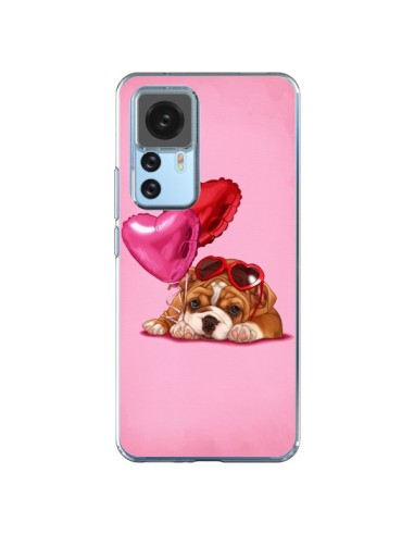 Coque Xiaomi 12T/12T Pro Chien Dog Lunettes Coeur Ballon - Maryline Cazenave