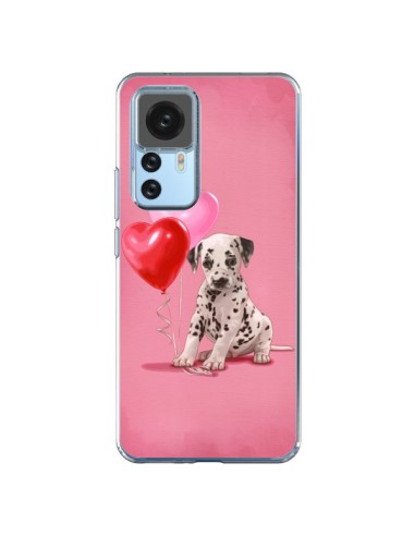 Coque Xiaomi 12T/12T Pro Chien Dog Dalmatien Ballon Coeur - Maryline Cazenave