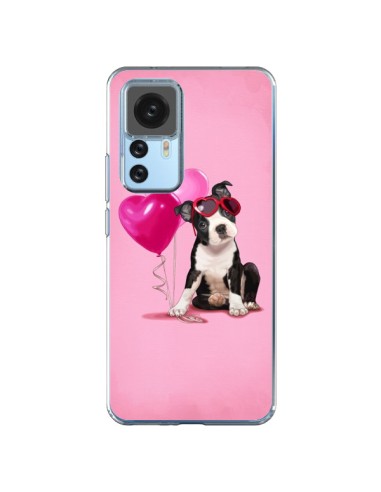 Cover Xiaomi 12T/12T Pro Cane Palloncino Occhiali Cuore Rosa - Maryline Cazenave