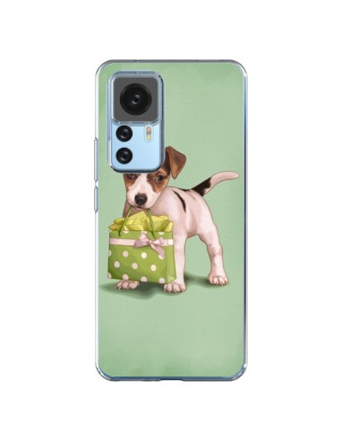 Coque Xiaomi 12T/12T Pro Chien Dog Shopping Sac Pois Vert - Maryline Cazenave