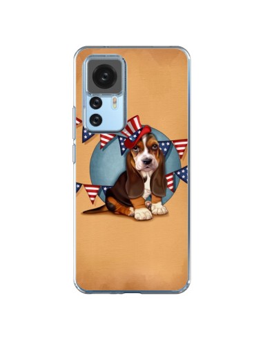 Coque Xiaomi 12T/12T Pro Chien Dog USA Americain - Maryline Cazenave