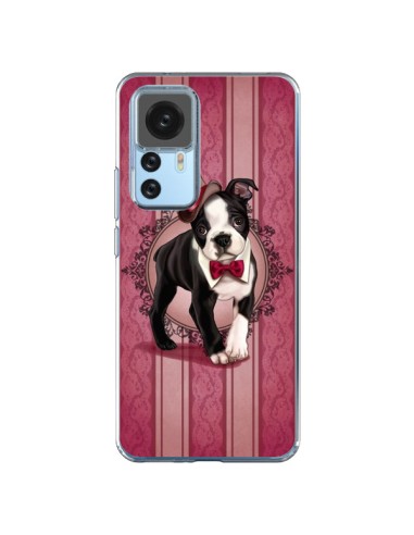 Coque Xiaomi 12T/12T Pro Chien Dog Gentleman Noeud Papillon Chapeau - Maryline Cazenave