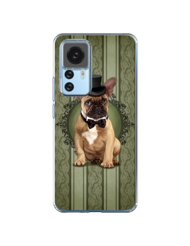 Coque Xiaomi 12T/12T Pro Chien Dog Bulldog Noeud Papillon Chapeau - Maryline Cazenave