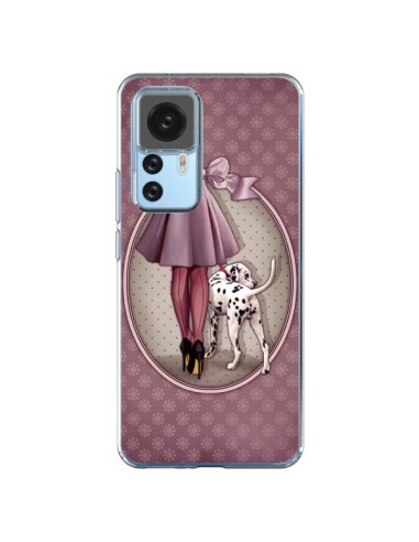 Coque Xiaomi 12T/12T Pro Lady Chien Dog Dalmatien Robe Pois - Maryline Cazenave