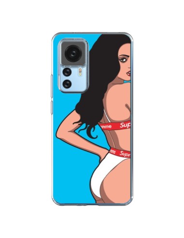 Coque Xiaomi 12T/12T Pro Pop Art Femme Bleu - Mikadololo