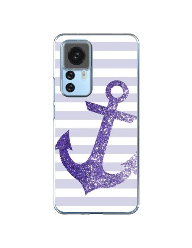 Coque Xiaomi 12T/12T Pro Ancre Violet Navire - Monica Martinez