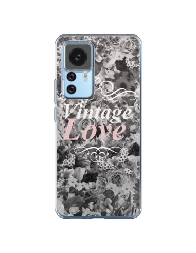 Coque Xiaomi 12T/12T Pro Vintage Love Noir Flower - Monica Martinez