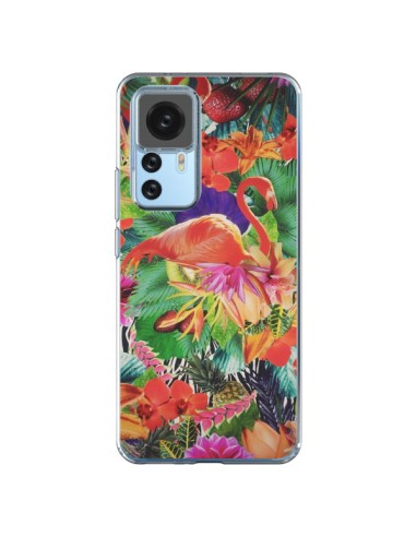 Coque Xiaomi 12T/12T Pro Tropical Flamant Rose - Monica Martinez