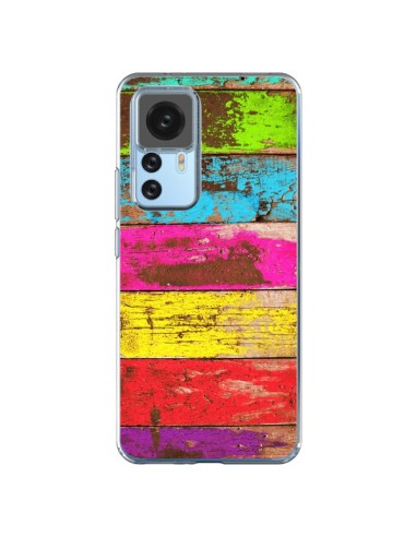 Coque Xiaomi 12T/12T Pro Bois Coloré Vintage - Maximilian San