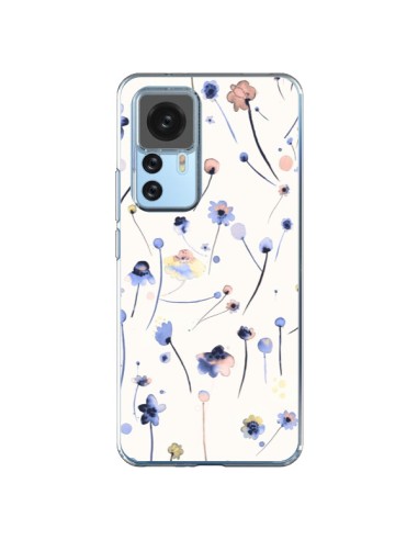 Coque Xiaomi 12T/12T Pro Blue Soft Flowers - Ninola Design