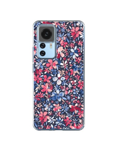 Coque Xiaomi 12T/12T Pro Colorful Little Flowers Navy - Ninola Design