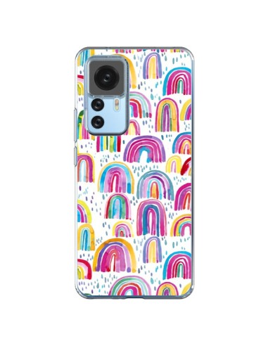 Coque Xiaomi 12T/12T Pro Cute Watercolor Rainbows - Ninola Design