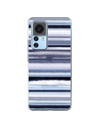 Coque Xiaomi 12T/12T Pro Degrade Stripes Watercolor Navy - Ninola Design