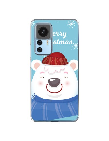 Coque Xiaomi 12T/12T Pro Ours Blanc de Noël Merry Christmas - Nico