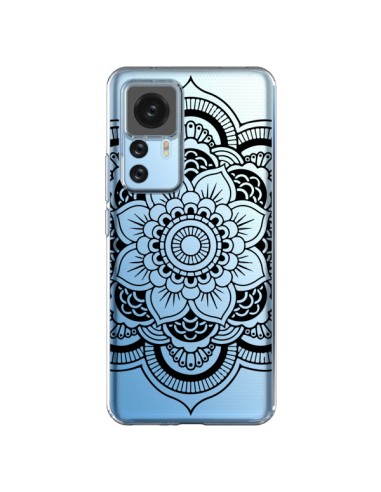 Coque Xiaomi 12T/12T Pro Mandala Noir Azteque Transparente - Nico