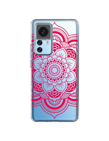 Coque Xiaomi 12T/12T Pro Mandala Rose Fushia Azteque Transparente - Nico