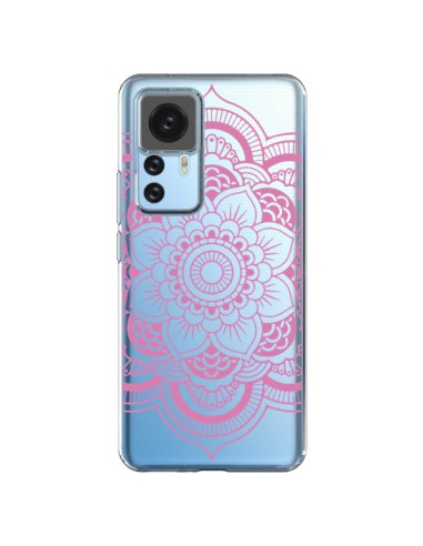 Coque Xiaomi 12T/12T Pro Mandala Rose Clair Azteque Transparente - Nico