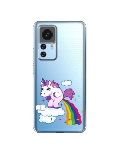 Coque Xiaomi 12T/12T Pro Licorne Caca Arc en Ciel Transparente - Nico