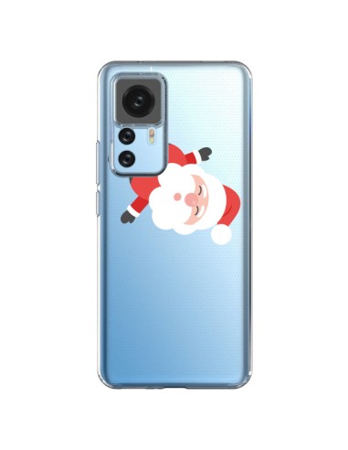 Coque Xiaomi 12T/12T Pro Père Noël et sa Guirlande transparente - Nico