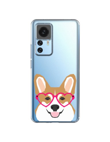 Coque Xiaomi 12T/12T Pro Chien Marrant Lunettes Coeurs Transparente - Pet Friendly