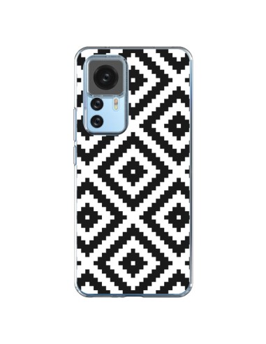 Coque Xiaomi 12T/12T Pro Diamond Chevron Black and White - Pura Vida