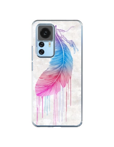 Coque Xiaomi 12T/12T Pro Plume arc-en-ciel - Rachel Caldwell