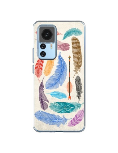 Coque Xiaomi 12T/12T Pro Feather Plumes Multicolores - Rachel Caldwell