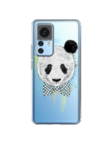 Coque Xiaomi 12T/12T Pro Panda Noeud Papillon Transparente - Rachel Caldwell