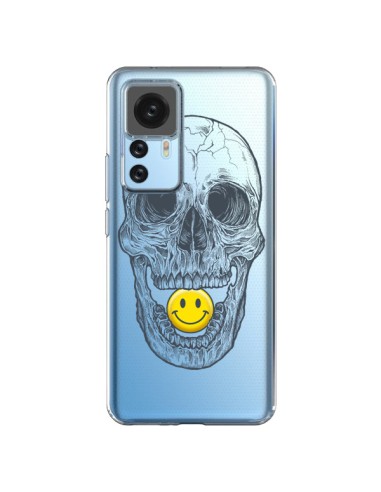 Coque Xiaomi 12T/12T Pro Tête de Mort Smiley Transparente - Rachel Caldwell